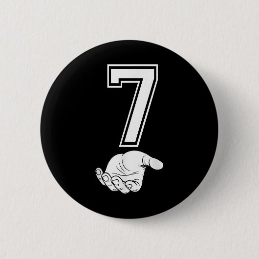 Nummer 7 Matching 67 Meme Halloween Kostuum Mannen Ronde Button 5,7 Cm (Voorkant)