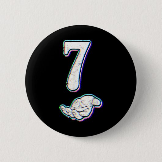 Nummer 7 Matching 67 Meme Halloween Kostuum Mannen Ronde Button 5,7 Cm (Voorkant)