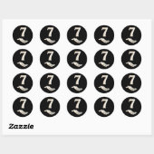 Nummer 7 Matching 67 Meme Halloween Kostuum Mannen Ronde Sticker (Vel)