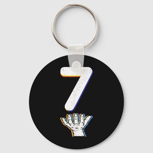 Nummer 7 Matching 67 Meme Halloween Kostuum Mannen Sleutelhanger (Voorkant)