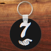 Nummer 7 Matching 67 Meme Halloween Kostuum Mannen Sleutelhanger (Voorkant)