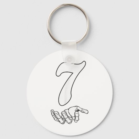 Nummer 7 Matching 67 Meme Halloween Kostuum Mannen Sleutelhanger (Voorkant)