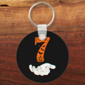 Nummer 7 Matching 67 Meme Halloween Kostuum Mannen Sleutelhanger (Voorkant)