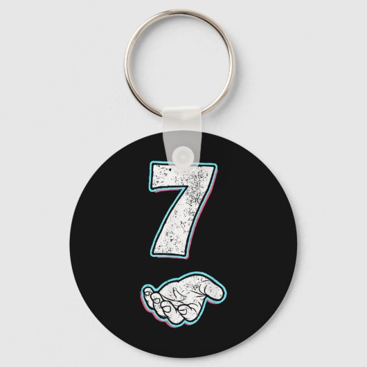 Nummer 7 Matching 67 Meme Halloween Kostuum Mannen Sleutelhanger (Voorkant)