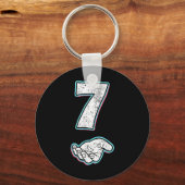 Nummer 7 Matching 67 Meme Halloween Kostuum Mannen Sleutelhanger (Voorkant)