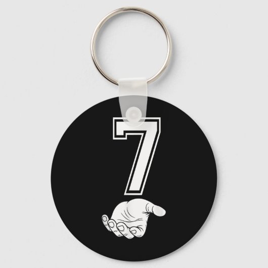 Nummer 7 Matching 67 Meme Halloween Kostuum Mannen Sleutelhanger (Voorkant)