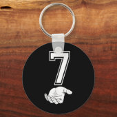 Nummer 7 Matching 67 Meme Halloween Kostuum Mannen Sleutelhanger (Voorkant)