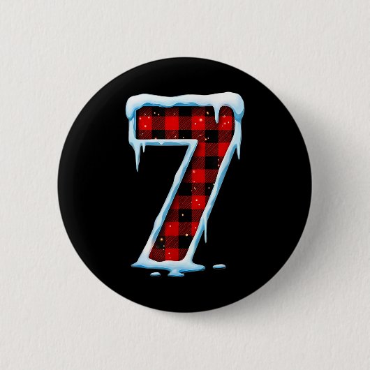 Nummer 7 Matching 67 Meme Kerst Costume Heren Wo Ronde Button 5,7 Cm (Voorkant)