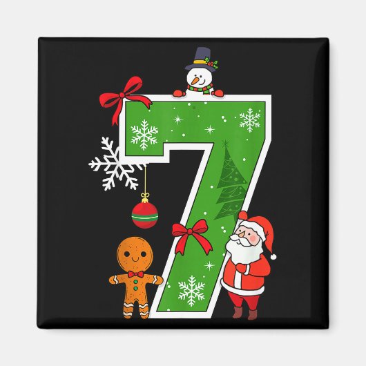 Nummer 7 Matching 67 Meme Kerst Kleding Heren Wo Magneet (Voorkant)