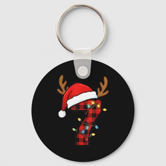 Nummer 7 Matching 67 Meme Kerst Kleding Heren Wo Sleutelhanger (Voorkant)