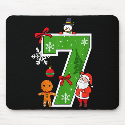 Nummer 7 Matching 67 Meme Kerst Kleding Mannen Wo Muismat (Voorkant)