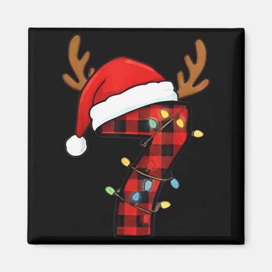 Nummer 7 Matching 67 Meme Kerst Kostuum Mannen Wo Magneet (Voorkant)