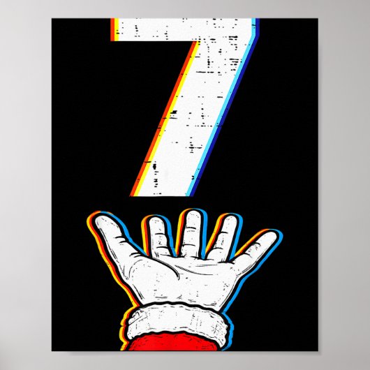 Nummer 7 Matching 67 Meme Kerst Pyjama's Heren Wo Poster (Voorkant)
