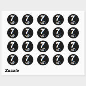 Nummer 7 Matching 67 Meme Skelet Hand Halloween Ronde Sticker (Vel)