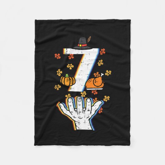 Nummer 7 Matching 67 Meme Thanksgiving 6 7 Mannen Fleece Deken (Voorkant)