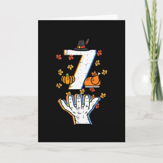 Nummer 7 Matching 67 Meme Thanksgiving 6 7 Mannen Kaart (Voorkant)