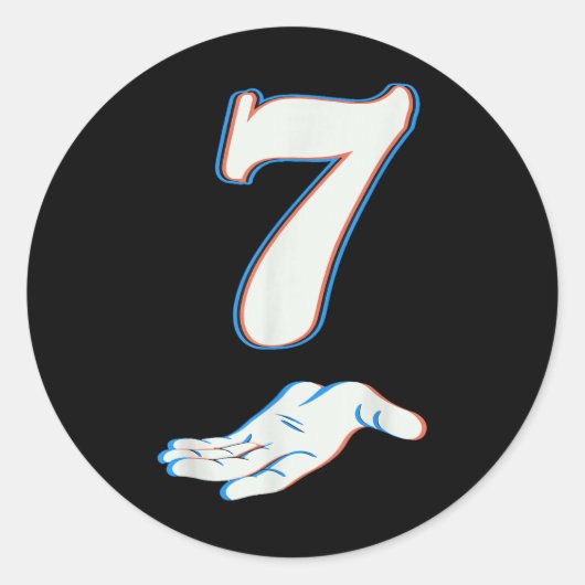 Nummer 7 Matching 67 Zes Zeven Meme Koppel Hallowe Ronde Sticker (Voorkant)