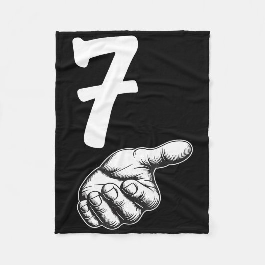 Nummer 7 Matching Duo 67 Meme Gen Alpha Jargon Hal Fleece Deken (Voorkant)