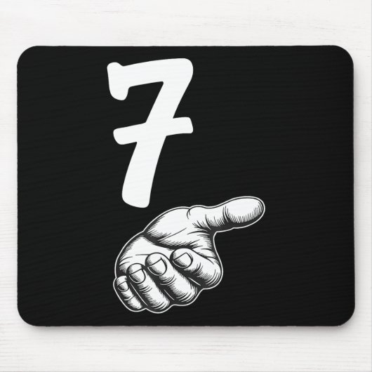 Nummer 7 Matching Duo 67 Meme Gen Alpha Jargon Hal Muismat (Voorkant)