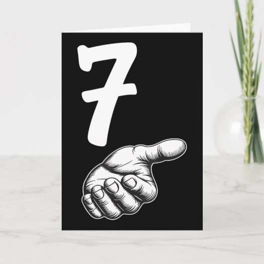 Nummer 7 Matching Duo 67 Meme Gen Alpha Slang Hall Kaart (Voorkant)