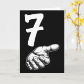Nummer 7 Matching Duo 67 Meme Gen Alpha Slang Hall Kaart (Gele Bloem)