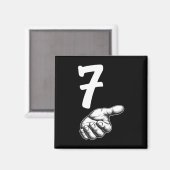 Nummer 7 Matching Duo 67 Meme Gen Alpha Slang Hall Magneet (Voorkant / Achterkant)