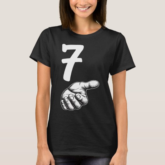 Nummer 7 Matching Duo 67 Meme Gen Alpha Slang Hall T-shirt (Voorkant)