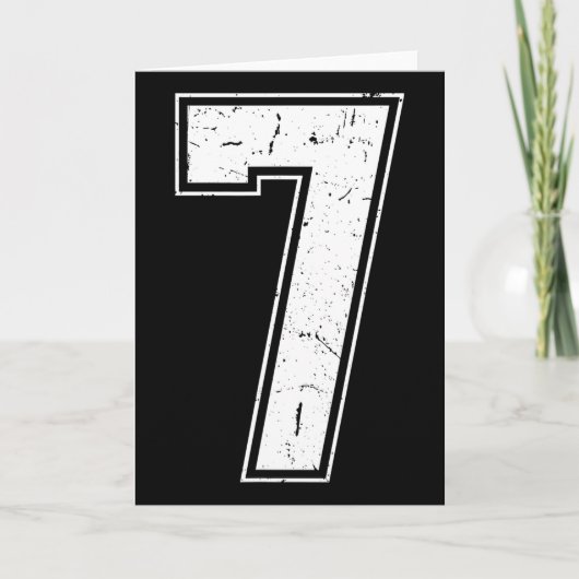 Nummer 7 Matching Kostuum 67 Meme Kostuum Nood Kaart (Voorkant)