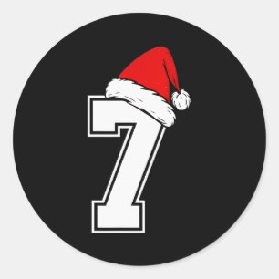 Nummer 7 Overeenkomen Zes Zeven 6 7 Meme 6 7 Kerst Ronde Sticker