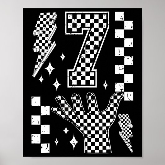Nummer 7 Overeenkomend 67 Meme Geruite Kostuum Kin Poster (Voorkant)