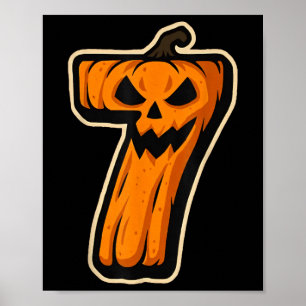 Nummer 7 Pompoen 67 Meme Koppel Halloween Poster
