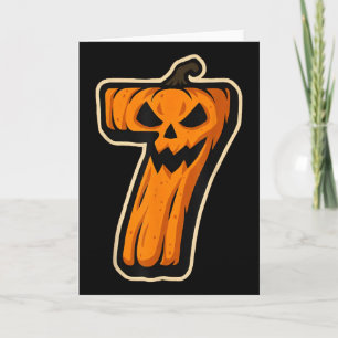 Nummer 7 Pompoen 67 Meme Matchend Koppel Halloween Kaart