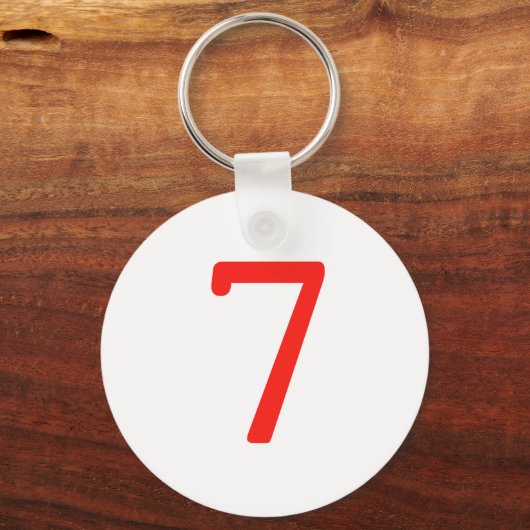 Nummer 7 sleutelhanger (Voorkant)