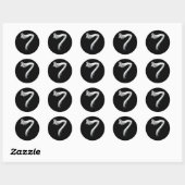 Nummer 7 spook grappig zes zeven 67 Halloween Meme Ronde Sticker (Vel)