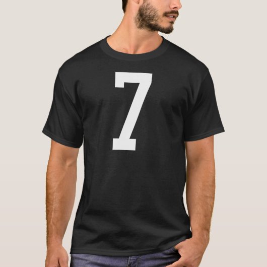 Nummer 7 terug ontwerp voetbaltraining t-shirt (Voorkant)