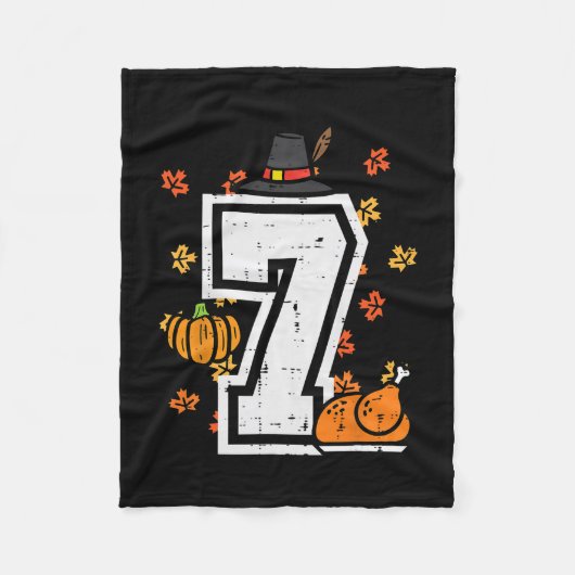 Nummer 7 Thanksgiving 6 7 Matching 67 Meme Mannen Fleece Deken (Voorkant)