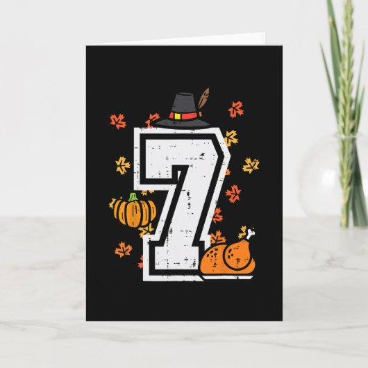 Nummer 7 Thanksgiving 6 7 Matching 67 Meme Mannen Kaart (Voorkant)