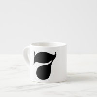 Nummer 7 Typografie Espresso mok