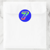 Nummer 7 Verjaardagsbloem Stickers (Tas)