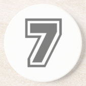 Nummer 7 zandsteen onderzetter (Voorkant)