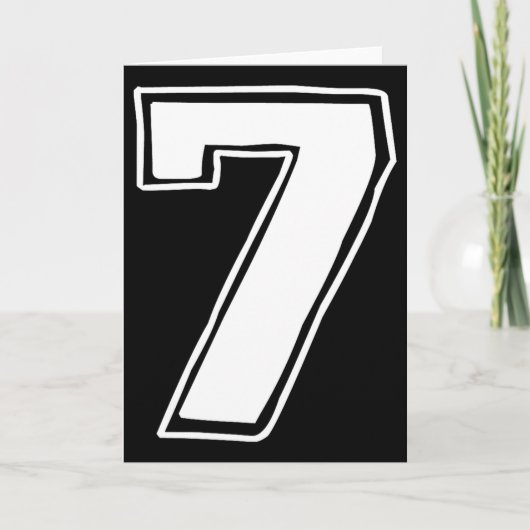 Nummer 7 Zes Zeven 6 7 Meme 67 Grappig 7e Verjaard Kaart (Voorkant)