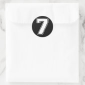 Nummer 7 Zes Zeven 6 7 Meme 67 Grappig 7e Verjaard Ronde Sticker (Tas)