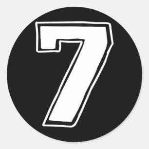 Nummer 7 Zes Zeven 6 7 Meme 67 Grappig 7e Verjaard Ronde Sticker