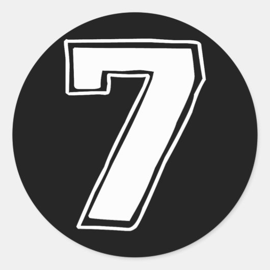 Nummer 7 Zes Zeven 6 7 Meme 67 Grappig 7e Verjaard Ronde Sticker (Voorkant)