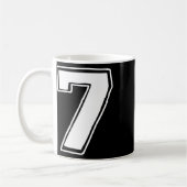 Nummer 7 Zes Zeven 6 7 Meme 67 Grappige 7e Verjaar Koffiemok (Links)