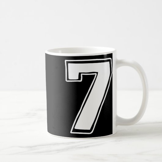 Nummer 7 Zes Zeven 6 7 Meme 67 Grappige 7e Verjaar Koffiemok (Rechts)