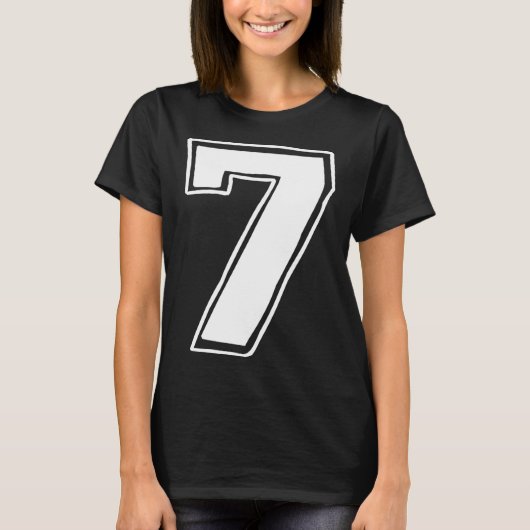 Nummer 7 Zes Zeven 6 7 Meme 67 Grappige 7e Verjaar T-shirt (Voorkant)