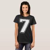 Nummer 7 Zes Zeven 6 7 Meme 67 Grappige 7e Verjaar T-shirt (Voorkant volledig)