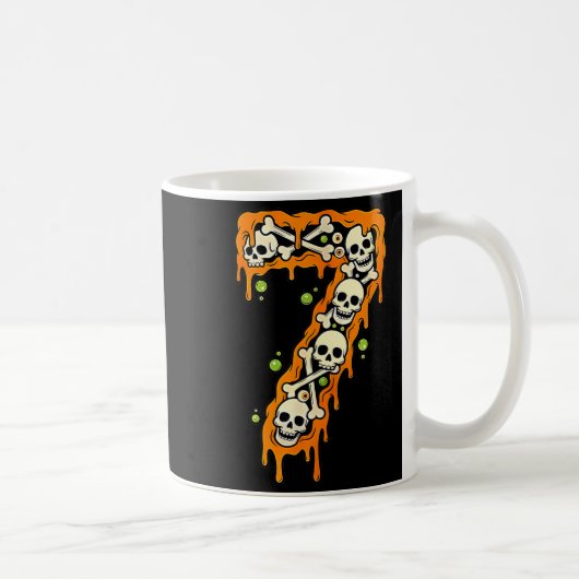 Nummer 7 Zes Zeven 6 7 Meme Grappig Ontwerp Koppel Koffiemok (Rechts)
