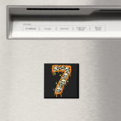 Nummer 7 Zes Zeven 6 7 Meme Grappig Ontwerp Koppel Magneet (Insitu (Vaatwasser))